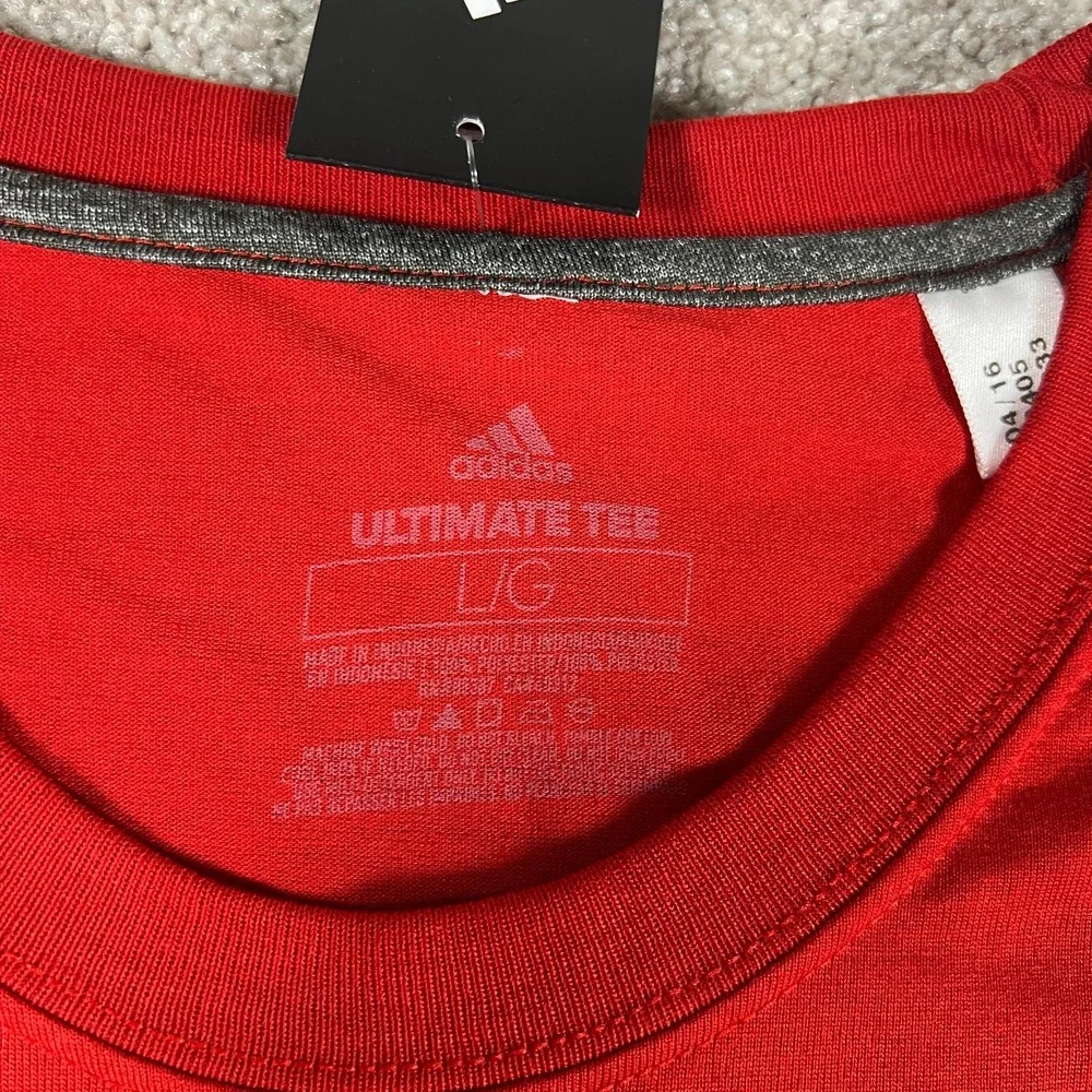 Adidas‎ Mens Large Red NCAA Louisville Cardinals Football Ultimate T-Shirt NWT